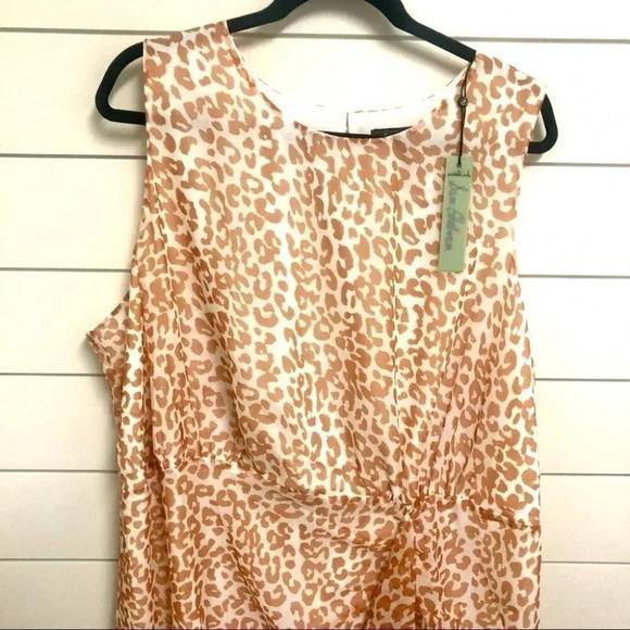 Sam Edelman Leopard Ruffle Accent Sleeveless Crewneck Dress Size 2X, XL NWT - Picture 5 of 14